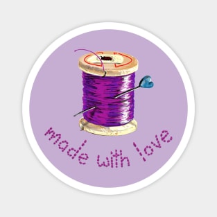 Made With Love Needle and Thread Magnet